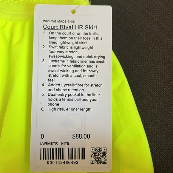 Lululemon Court Rival HR Skirt - Picture 5 of 5